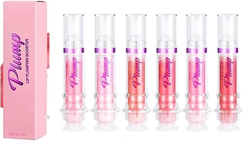 Lip Plumper Booster Gloss, Plump And Pout Lip Plumping Booster, Lip Plumping Booster Gloss, Lip Plumping Gloss, Moisturizing,Plumping for Women. (Mixed 6pcs) von Hualabo