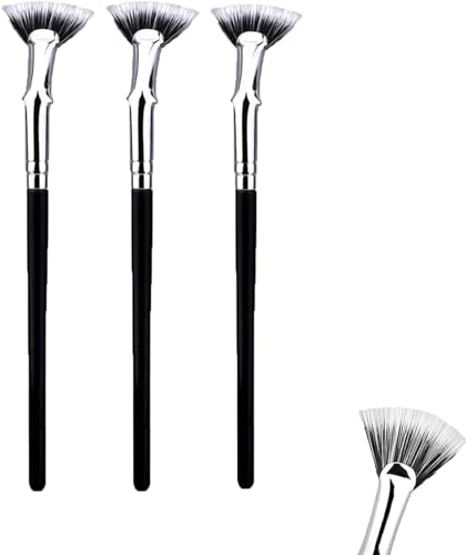 Mascara Fan Brush, Mascara Fan Brush for Lashes, Angled Fan Shaped Eyelash Brush, Folding Eyelash Eyebrow Brush for Natural Lifted Effects, Enhance Lower Lashes. (3pcs) von Hualabo