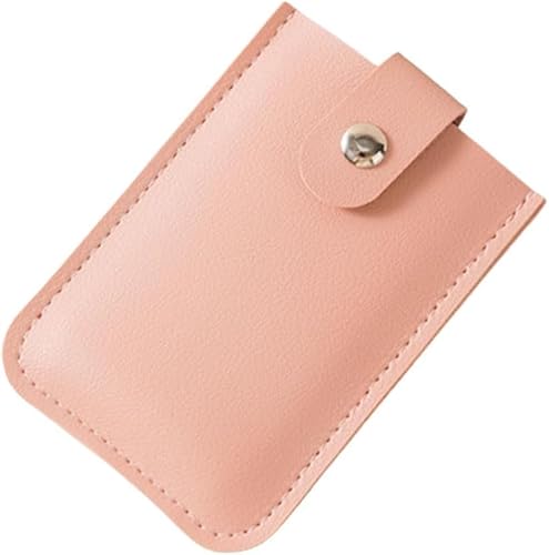 Pull-Out Card Organizer,Stackable Pull-Out Card Holder,Credit Card Holder,Wallet with Pull Out Card Holder,Snap Closure Leather Organizer Pouch. (Pink) von Hualabo