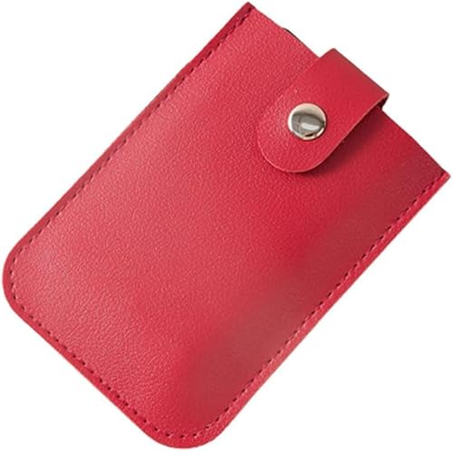 Pull-Out Card Organizer,Stackable Pull-Out Card Holder,Credit Card Holder,Wallet with Pull Out Card Holder,Snap Closure Leather Organizer Pouch. (Red) von Hualabo