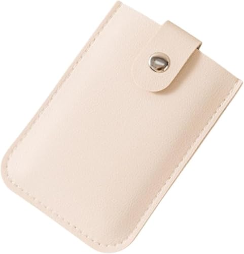 Pull-Out Card Organizer,Stackable Pull-Out Card Holder,Credit Card Holder,Wallet with Pull Out Card Holder,Snap Closure Leather Organizer Pouch. (White) von Hualabo