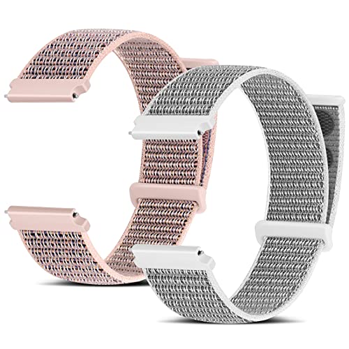 Huamanlou Nylon Uhrenarmbänder, 16mm 18mm 20mm 22mm Schnellverschluss Armband für Herren Damen, Verstellbare Aatmungsaktive Gewebte Sportbänder von Huamanlou