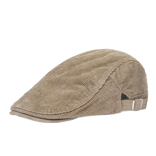 Huamengyuan Corduroy Schirmmütze Mode Männer Frauen Schirmmütze Herren Cord Flatcap Corduroy Schiebermütze Herbst Barett Cap Retro Cord Flatcap Verstellbarer Cord Schiebermütze von Huamengyuan