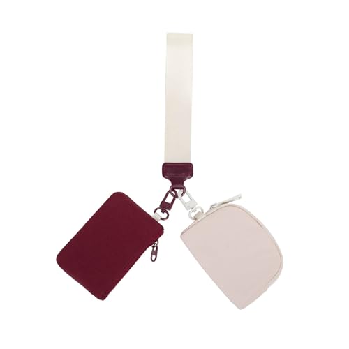 Huamengyuan Damen Mini Portemonnaie kleine Geldbörse Damen Change Pouch Brieftasche Kartenhalter Münztasche mit Armband Handtaschemit Kartenetui Tasche Geldbörse Mini Kreditkarten Etuis für Mädchen von Huamengyuan