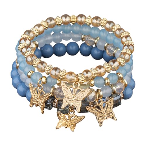 Huamengyuan Fußkettchen Armband im -Stil mehreren Perlensträngen für einen trendigen Look von Huamengyuan