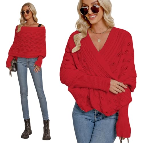 Huamengyuan Pullover Schal mit Ärmeln für Frauen Gestrickter Zopfmusterschal Gestrickter Zopfmuster-Umhang Multifunktionaler Schal Pullover mit Ärmel Unisex Lange Wraps Schals Mode Winterschal Damen von Huamengyuan