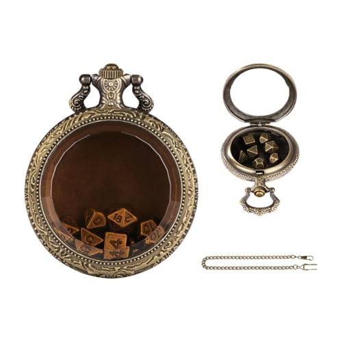 Huamengyuan Teefarbenes Taschenuhrgehäuse aus Glas, lässiges Taschenuhrgehäuse, transparentes Glas, Jubiläumsgeschenk, dekorative Hängeuhr, Typ 2 von Huamengyuan