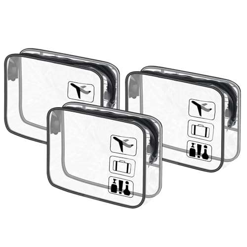 3 Stück Kulturbeutel Transparent, Reise Kosmetiktasche Durchsichtig Kosmetikbeutel, Wasserdicht Handgepäck Flugzeug Gadgets, Transparente Toilettentasche Kulturtaschen für Herren Damen Reisezubehör 3 Stück Kulturbeutel Transparent, Reise Kosmetiktasche Durchsichtig Kosmetikbeutel, Wasserdicht Handgepäck Flugzeug Gadgets, Transparente Toilettentasche Kulturtaschen für Herren Damen Reisezubehör von HuangXinyu