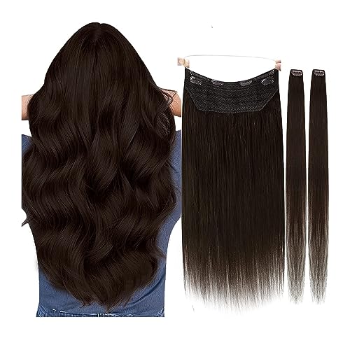 Haarverlängerung Clip Clip-in-Haarverlängerungen aus echtem Echthaar, weiche, natürliche, handgefertigte Echthaarverlängerungen for Frauen, lange, glatte Echthaar-Clip-in-Haarverlängerung Haarverlänge von Huangj-0527