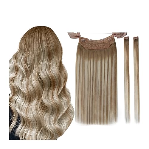 Haarverlängerung Clip Clip-in-Haarverlängerungen aus echtem Echthaar, weiche, natürliche, handgefertigte Echthaarverlängerungen for Frauen, lange, glatte Echthaar-Clip-in-Haarverlängerung Haarverlänge von Huangj-0527