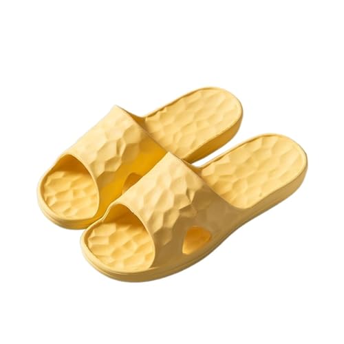Huangj-0527 badeschlappen ﻿ Water Cube Hausschuhe Weibliche Sommertag Stil Paar Hausschuhe Home Home Badezimmer Badepantoffeln Home Schuhe badeschuhe(Yellow,43-44) von Huangj-0527
