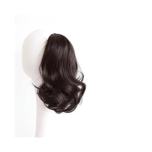 Ponytail Extension 12-Zoll-Pferdeschwanzverlängerung, kurze Pferdeschwanz-Haarverlängerung mit Krallenclip, lockiges, gewelltes, hochtemperaturbeständiges Kunsthaar-Pferdeschwanz-Haarteil for Frauen P von Huangj-0527