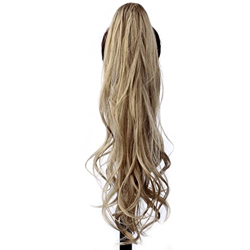 Ponytail Extension 32-Zoll-Kunststoff-Flexible Wrap-Around-Pferdeschwanz-Länge Pferdeschwanz-Verlängerungen Blonde Pferdeschwanz-Haarteile for den täglichen Gebrauch von Frauen Pferdeschwanz Extension von Huangj-0527