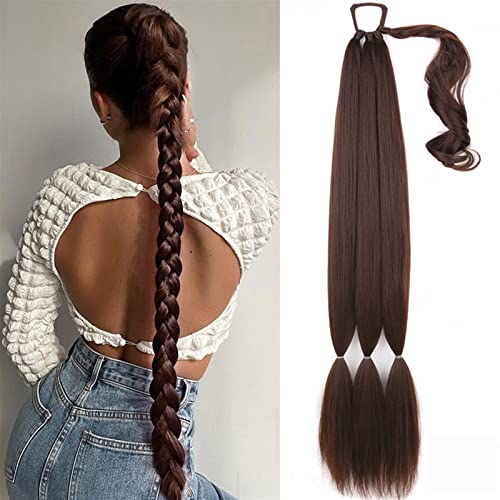 Ponytail Extension Binden Sie gefälschte Haarverlängerungen, lange synthetische geflochtene Pferdeschwanz-Haarverlängerung for Frauen, Haarteil, Pferdeschwanz mit Haaren Pferdeschwanz Extensions(Dark Ponytail Extension Binden Sie gefälschte Haarverlängerungen, lange synthetische geflochtene Pferdeschwanz-Haarverlängerung for Frauen, Haarteil, Pferdeschwanz mit Haaren Pferdeschwanz Extensions(Dark von Huangj-0527