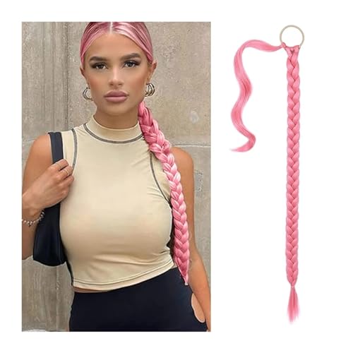 Ponytail Extension Hitzebeständige synthetische lange geflochtene Pferdeschwanz-Haarverlängerungen for die Boxbranche, roter Pferdeschwanz mit Haarseil, natürliche Zöpfe, Haar for Frauen Pferdeschwanz Ponytail Extension Hitzebeständige synthetische lange geflochtene Pferdeschwanz-Haarverlängerungen for die Boxbranche, roter Pferdeschwanz mit Haarseil, natürliche Zöpfe, Haar for Frauen Pferdeschwanz von Huangj-0527