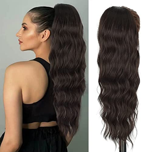 Ponytail Extension Pferdeschwanz-Extensions mit Kordelzug for Frauen, täglich verwendet, hitzebeständiges Faserhaar, synthetischer, langer, gewellter Pferdeschwanz Pferdeschwanz Extensions(Mocha Brown Ponytail Extension Pferdeschwanz-Extensions mit Kordelzug for Frauen, täglich verwendet, hitzebeständiges Faserhaar, synthetischer, langer, gewellter Pferdeschwanz Pferdeschwanz Extensions(Mocha Brown von Huangj-0527