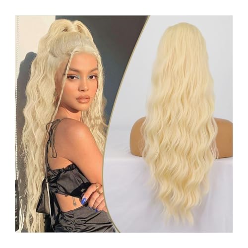 Ponytail Extension Synthetische Pferdeschwanz-Extensions for Frauen, lang, gewellt, flauschig, synthetischer Pferdeschwanz, Haarteil, natürlich, weich Pferdeschwanz Extensions(Blonde) von Huangj-0527