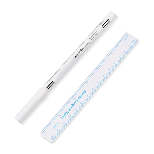 10x Hautmarker Wasserdichter Positionierungsstift Weiß Chirurgischer Hautmarker Augenbrauen Make Up Stift Make Up Positionsmarkierungswerkzeuge 10x Chirurgischer Hautmarker Augenbrauen Make Up von Huaqgu