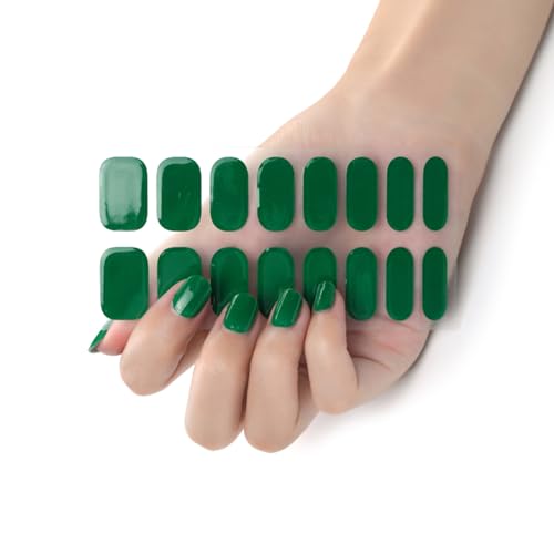 16 Stück/Packung Nagelfolien Für Damen Streifen Einfarbig Selbstklebende Fingernagel Aufkleber Nägel Acryl Nagelstreifen Selbstklebende Nagelfolien Gel Nagelaufkleber Polnische Streifen Gel von Huaqgu