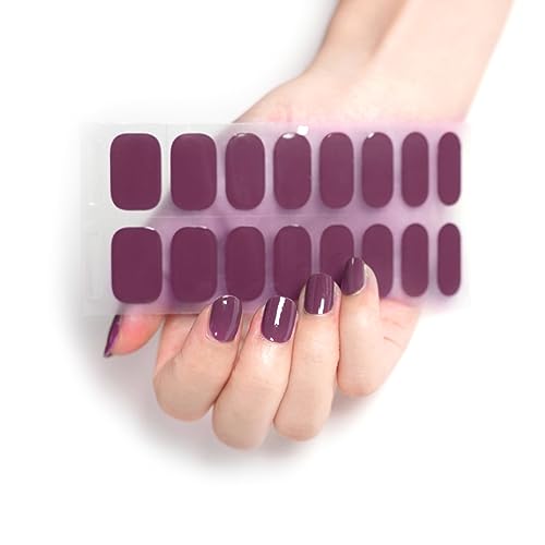 16 Stück/Packung Nagelfolien Für Damen Streifen Einfarbig Selbstklebende Fingernagel Aufkleber Nägel Acryl Nagelstreifen Selbstklebende Nagelfolien Gel Nagelaufkleber Polnische Streifen Gel von Huaqgu