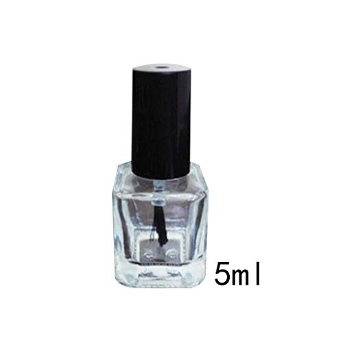 1Pc Leere Flaschen Transparent Glas Nagellack UV Gel Behälter Mit Pinsel Make Up Kosmetische Organizer Nagellack Entferner von Huaqgu