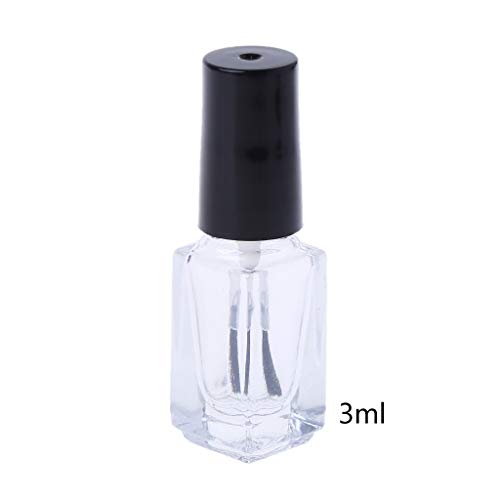 1Pc Leere Flaschen Transparent Glas Nagellack UV Gel Behälter Mit Pinsel Make Up Kosmetische Organizer Nagellack Entferner von Huaqgu