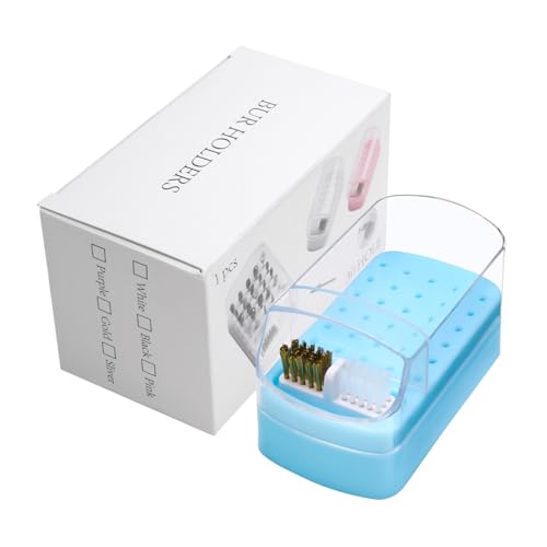 Aufbewahrungsbox Für Nagelbohrer Mit 30 Löchern Nagelschleifkopf Ständer Display Reiniger Staubdicht Maniküre Organizer Nagelbohrer Organizer Fußpflege Heimgebrauch von Huaqgu