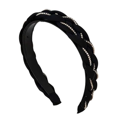 Bequemes Haarteil Für Frauen Geflochtenes Stirnband Breites Geknotetes Haarband Hochzeit Party Kopfschmuck Haarschmuck Damen Stirnband von Huaqgu