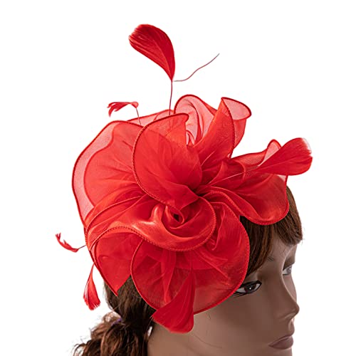 Damen Fascinator Stirnband Pillbox Cocktail Tea Party Stirnband Feder Fascinator Stirnband Blumen Fascinator Damen Fascinator Stirnband von Huaqgu