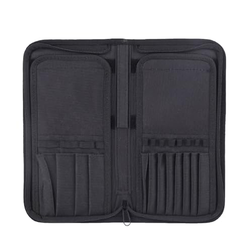 Faltbarer Stand Up Make Up Pinselhalter Tragbar 15 Taschen Reise Make Up Pinsel Organizer Tasche Kosmetik Etui Handtasche Make Up Pinsel Hülle von Huaqgu
