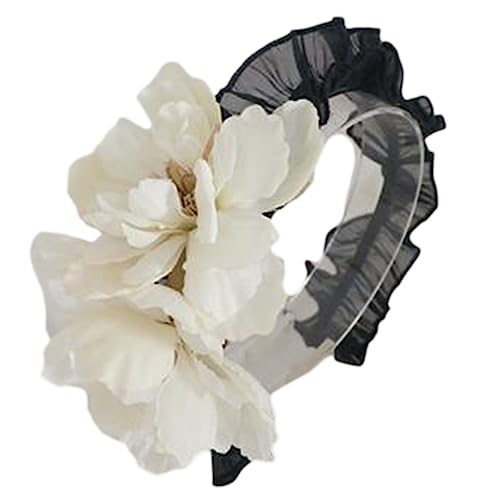 Handgemachtes Haar Accessoire Stirnband Gothic Lolitas Cosplay Maid Spitze Haarband Clip Blumen Dekorationen Für Frauen Mädchen Lolitas Maid Stirnband Spitze Gothic von Huaqgu