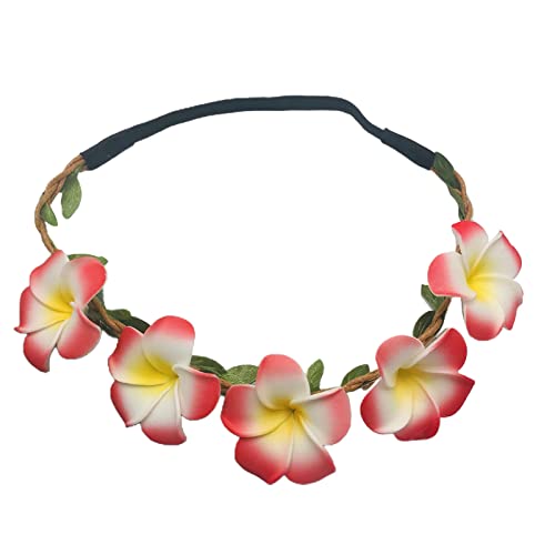 Plumeria Stirnband Braut Vintage Haarband Wunderschönes Haarband Braut Junggesellinnenabschied Künstliche Blumen Stirnband von Huaqgu