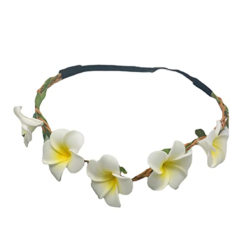 Plumeria Stirnband Braut Vintage Haarband Wunderschönes Haarband Braut Junggesellinnenabschied Künstliche Blumen Stirnband von Huaqgu