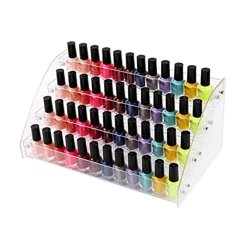 Huasean 4-stufiger Nagellack-Organizer, Transparenter Nagellack-Präsentationsständer, Acryl-Lippenstift-Ausstellungsständer, Ständer Für Ätherisches Öl, Make-up-Organizer von Huasean