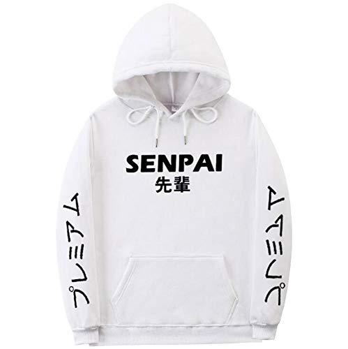 Huateng Mode japanische Streetwear Senpai Kapuzenpullover Sweatshirt Männer Frauen Anime Hoodies Pullover mit Känguru-Tasche von Huateng