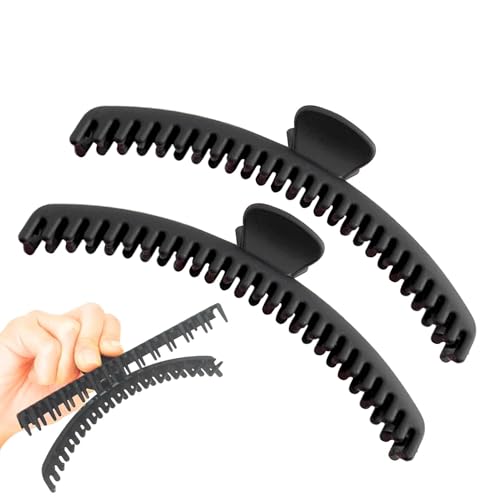 Huayeex Halten Sie alles Haarklauenclip, Haarkrallen | 2 Pack Frosted Halten Sie alles Klaue | Big Barrettes, Bananen -Haarnadeln, starke Grip -Frauen -Styling -Accessoires zum Styling Short Long von Huayeex