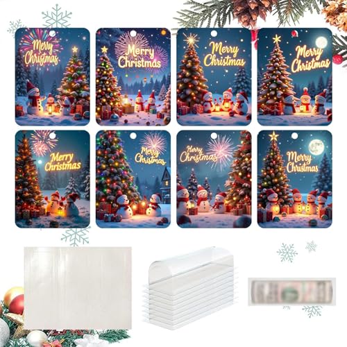 Huayeex Weihnachtsgeldhalter,Weihnachtsgeldhalter für Bargeld,8 Stück Drachen-Geldhalter | Niedliche Weihnachtsornamente mit Umschlägen, Bargeld, Weihnachtszubehör für den Weihnachtsbaum von Huayeex