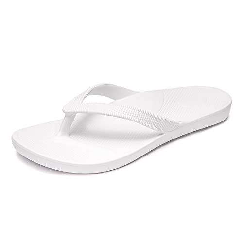 Huayuanwell Damen Flip Flops Thong Sandalen Dusche Hausschuhe Strand Pool Badezimmer Slides Sandalen, Weiss/opulenter Garten, 36 EU von Huayuanwell