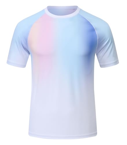 Huayuzh UV Shirt Herren Rashguard T-Shirt UPF 50+ Schnelltrocknend Leicht Atmungsaktiv Zum Schwimmen Surfen Wandern Mehrere Farben M von Huayuzh