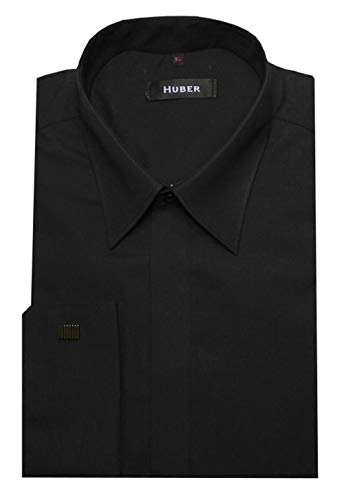 Huber Manschettenhemd schwarz 5XL von Huber Hemden