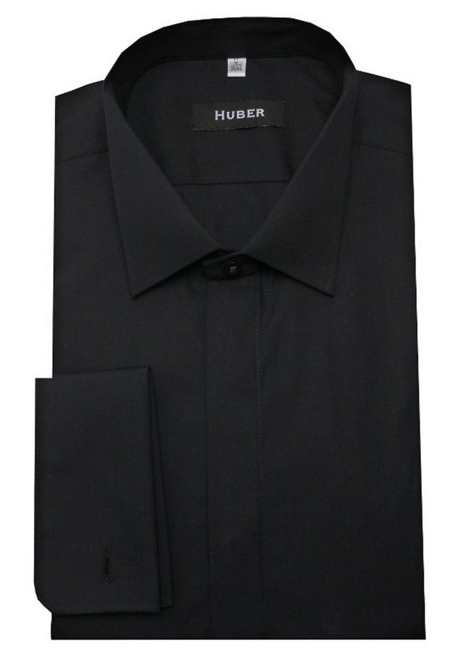 Huber Hemden Smokinghemd HU-0351 Slim Fit-Tailliert schlanke Form Kläppchenkragen Umschlagmanschette von Huber Hemden