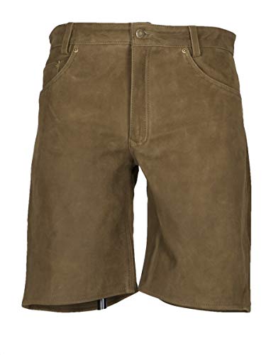 Hubertus Herren Jagdlederhose kurz 10451913 Oliv 315 Größe 54 von Hubertus