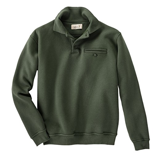 Hubertus Sweatshirt mit Polokragen Oliv Übergröße, XL Größe:6XL von Hubertus