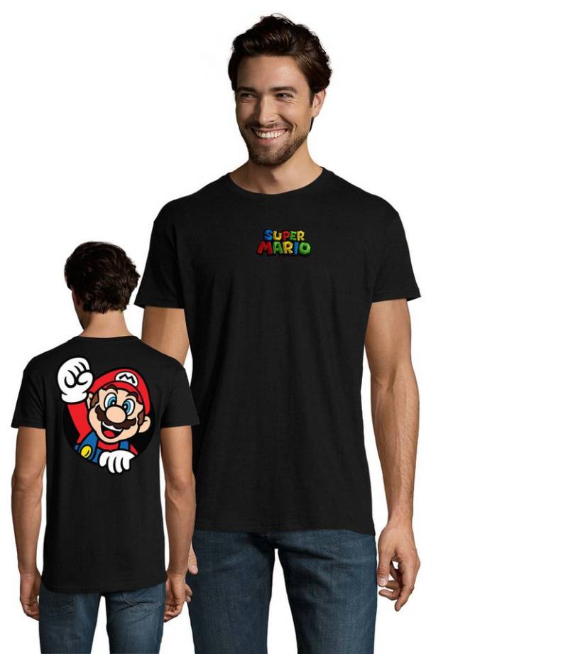 Hubihu T-Shirt Super Mario Front Stick mit riesigem Rücken Druck in Rot und Schwarz bestickt Hubihu T-Shirt Super Mario Front Stick mit riesigem Rücken Druck in Rot und Schwarz bestickt von Hubihu
