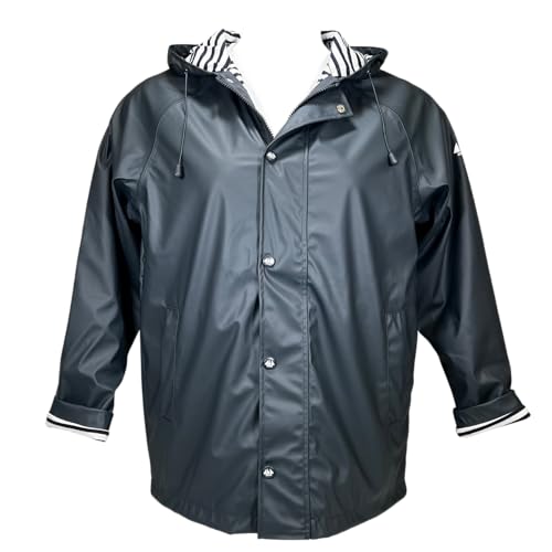 Hublot Mode Marine Proue Nautical Herren-Regenmantel mit Reißverschluss, Gelb, Marineblau, X-Large von Hublot Mode Marine