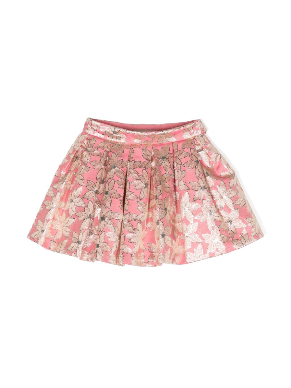 Hucklebones London Faltenrock aus Blumenjacquard - Rosa von Hucklebones London