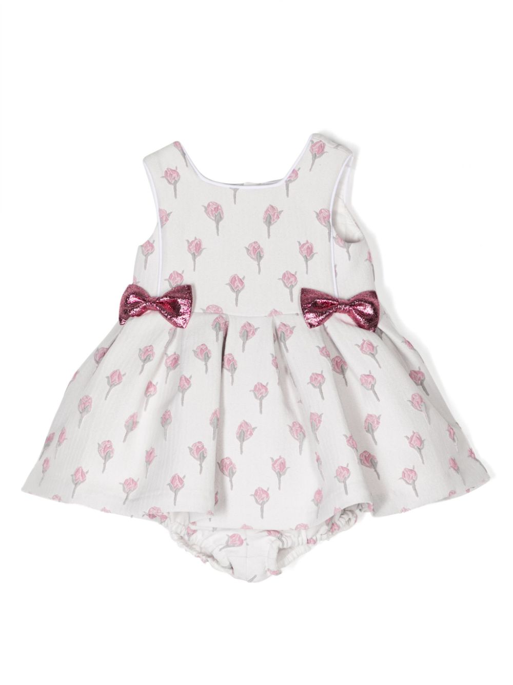 Hucklebones London Set aus Kleid und Höschen mit Rosen - Weiß von Hucklebones London