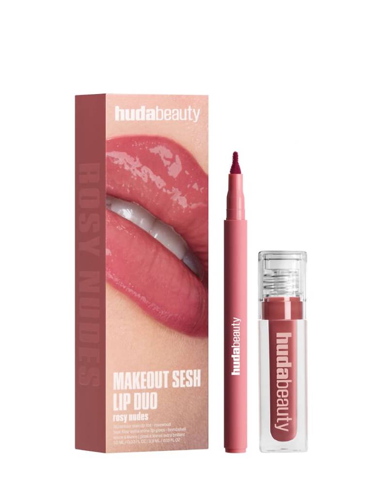 Huda Beauty - Makeout Sesh - Lippen-Set - Rosy Nude, 27% Ersparnis-Rosa von Huda Beauty