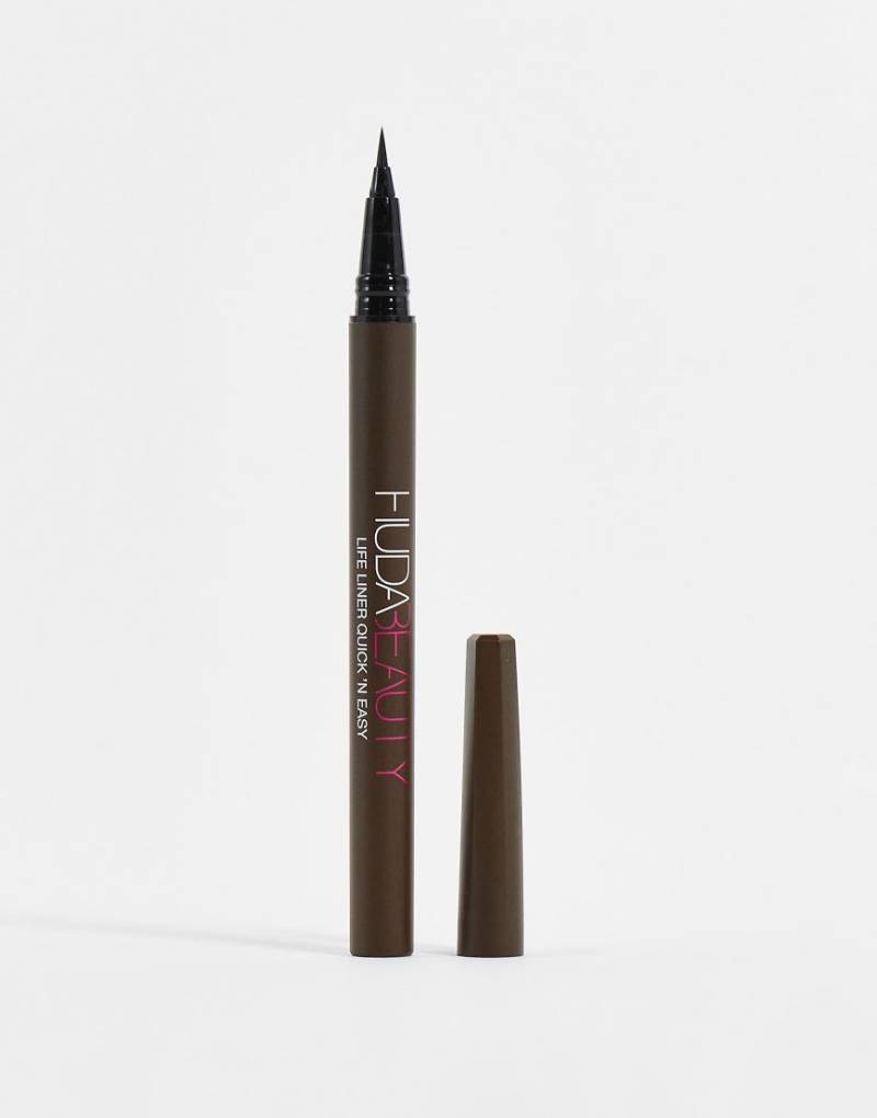 Huda Beauty - Quick ‘n Easy - Präziser flüssiger Eyeliner - Braun von Huda Beauty
