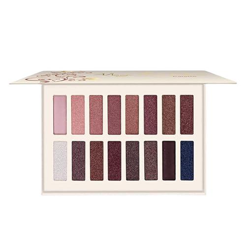 16-Farben-Lidschatten-Palette,Hochpigmentierte, mischbare Lidschattenpalette mit 16 Farben | Langlebige Lidschatten, wasserfeste natürliche Farben, Make-up, Lidschatten, Kosmetik, Geschenk Hudhowks von Hudhowks